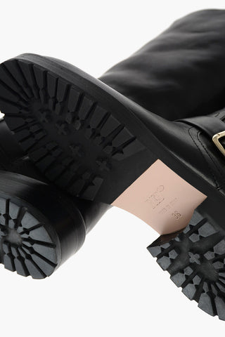 4cm Leather Boots