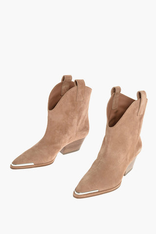 5cm Suede Leather CARLA Ankle Boots