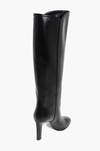 9cm Leather JANE Pull on Boots