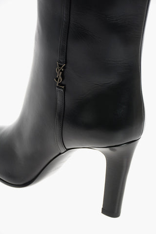 9cm Leather JANE Pull on Boots