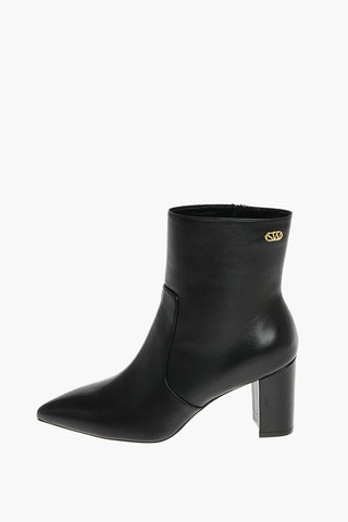 7,5cm Leather Zipped LINARIA Booties