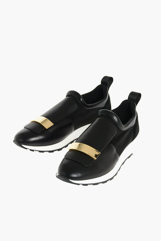 Sneakers RUNNING in Pelle e Tessuto