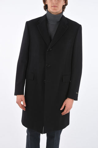 3 Buttons Cashmere Coat with Flap Pockets