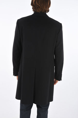 3 Buttons Cashmere Coat with Flap Pockets