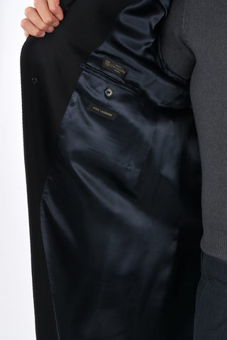 3 Buttons Cashmere Coat with Flap Pockets