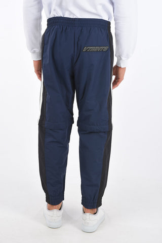 Nylon Modular Pants with Elastic Waistband and Ankle Zips