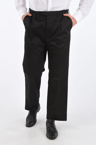 Single-pleated Cotton Chino Pants