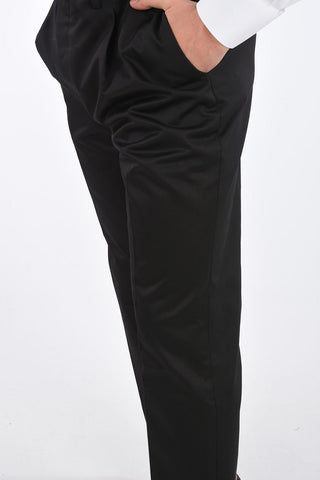 Single-pleated Cotton Chino Pants