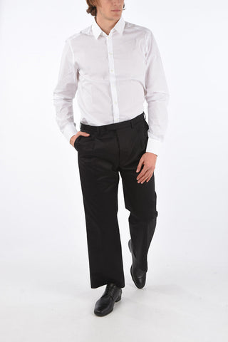 Single-pleated Cotton Chino Pants