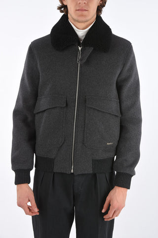 embroidered back AVIATOR jacket