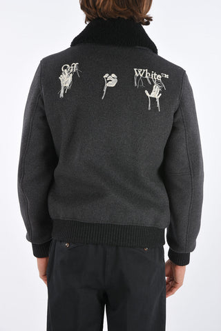 embroidered back AVIATOR jacket