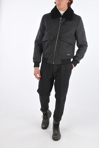 embroidered back AVIATOR jacket