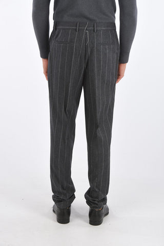 pinstriped side vents 3-button suit