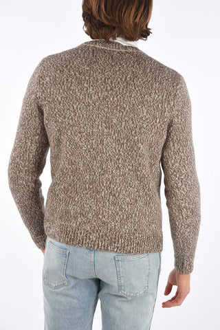 Crew Neck Tweed Wool Pullover