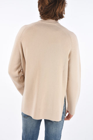 Maglia a costine con ricamo tigre