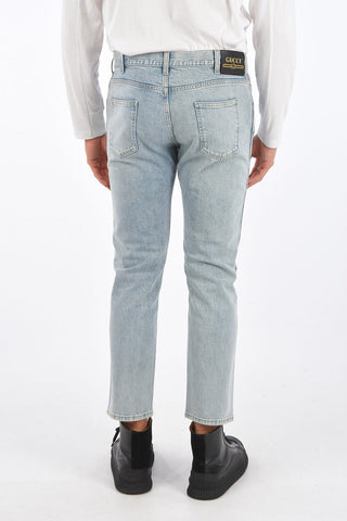 5 Pocket Light Wash Denims with Belt Loops