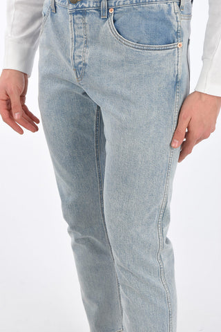 5 Pocket Light Wash Denims with Belt Loops