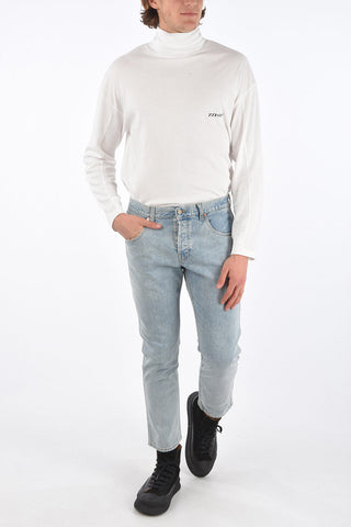 5 Pocket Light Wash Denims with Belt Loops