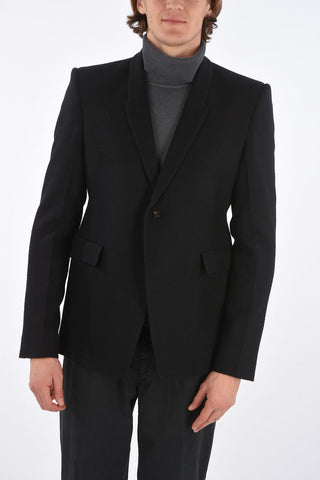 side vents peak lapel 1-button blazer
