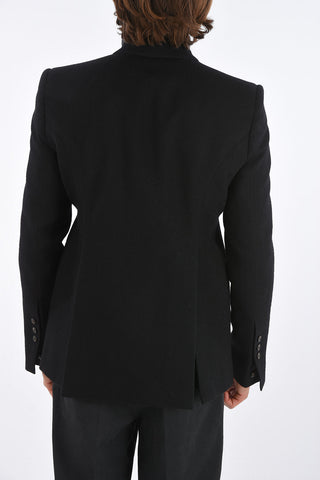 side vents peak lapel 1-button blazer
