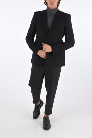 side vents peak lapel 1-button blazer
