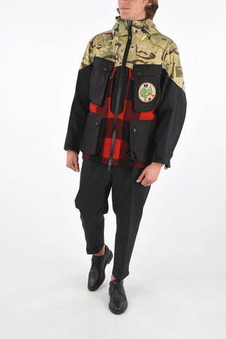 camouflage HUNTER BARESKIN parka with wool detail
