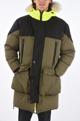 piumino SLEEPING BAG con cappuccio e pelliccia