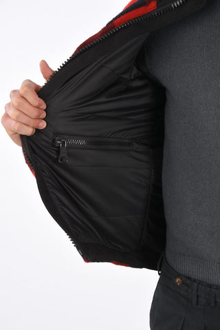 check MOTORBIKE full zip outerwear jacket