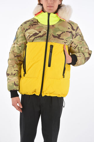 hooded reversible down jacket