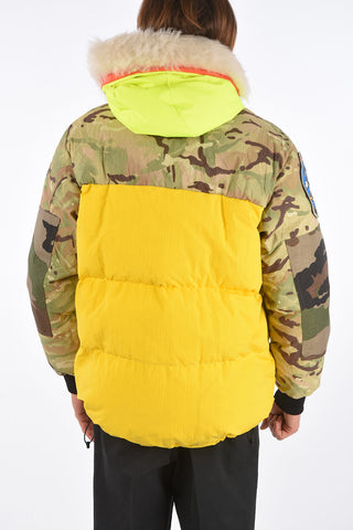 hooded reversible down jacket