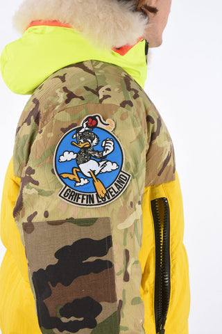 hooded reversible down jacket