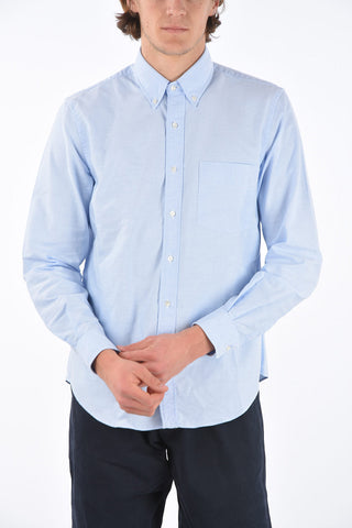 Oxford Cotton Shirt with Button Down Collar and Breast-pocket