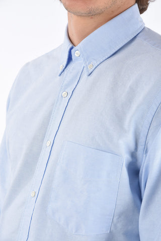 Oxford Cotton Shirt with Button Down Collar and Breast-pocket