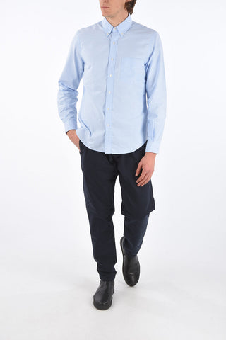Oxford Cotton Shirt with Button Down Collar and Breast-pocket