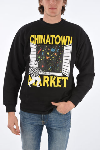 printed WINDOW crew-neck sweatshirt