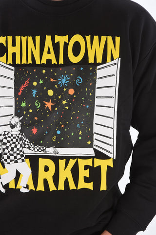 printed WINDOW crew-neck sweatshirt