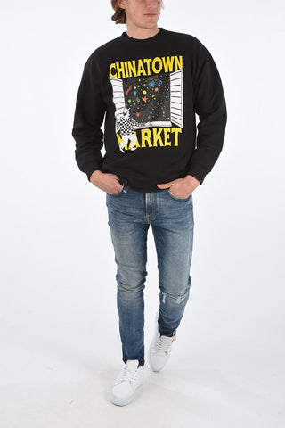 printed WINDOW crew-neck sweatshirt