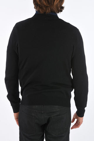 Crew Neck Sweater with Lurex Skull Motif