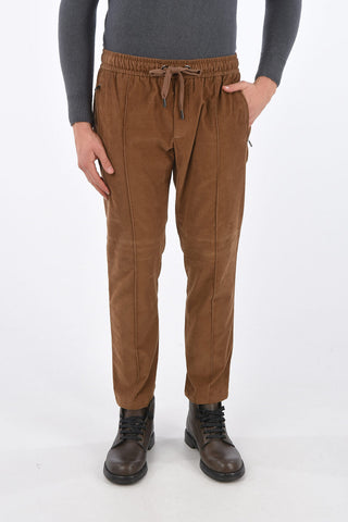 corduroy drawstring waist pants