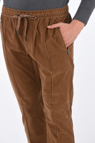 corduroy drawstring waist pants