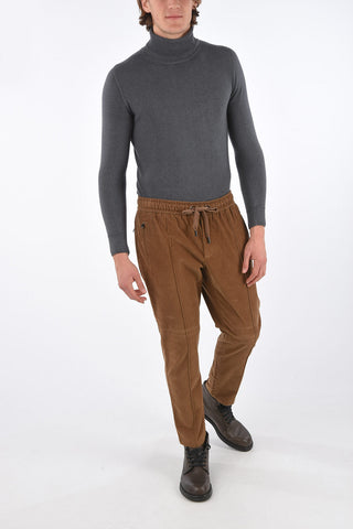 corduroy drawstring waist pants