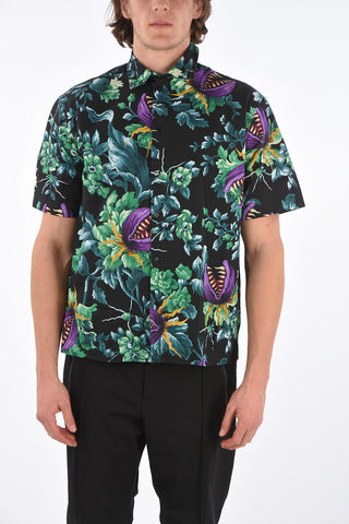 Short-sleeved Floral Patterned Shirt