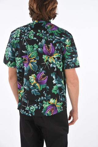 Short-sleeved Floral Patterned Shirt
