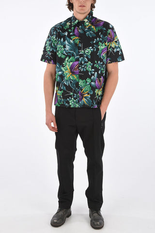 Short-sleeved Floral Patterned Shirt