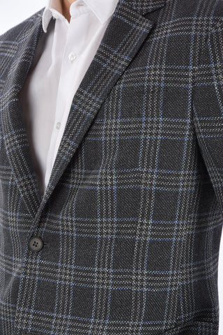 ZZEGNA plaid center vent patch pocket 2-button blazer drop 8R