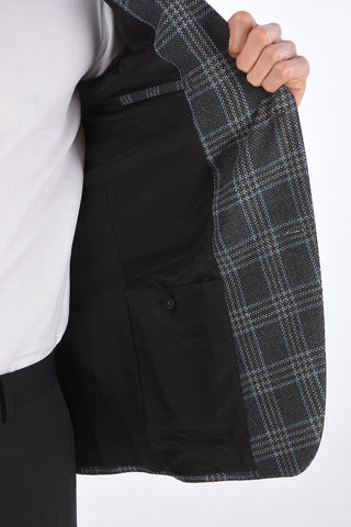 ZZEGNA plaid center vent patch pocket 2-button blazer drop 8R