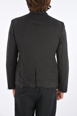 MAN pinstriped center vent 2-button blazer