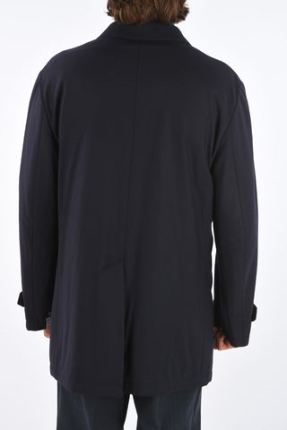 Single-breasted Wool Coat with Hidden Buttoning