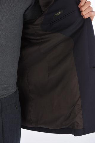 Single-breasted Wool Coat with Hidden Buttoning