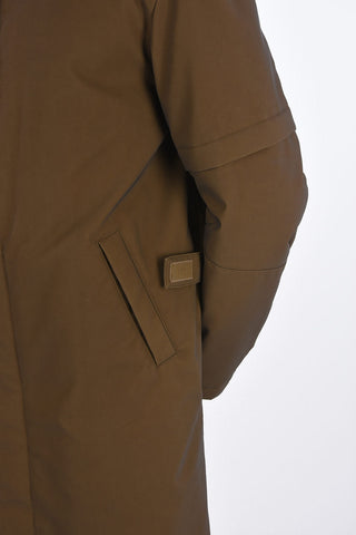 cappotto flat con cappuccio e chiusura zip